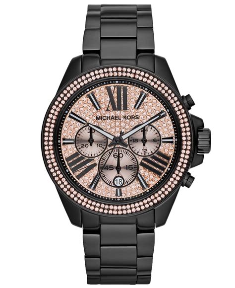 schwarze uhren michael kors|A Sleek Accessory: Women’s Black Watches .